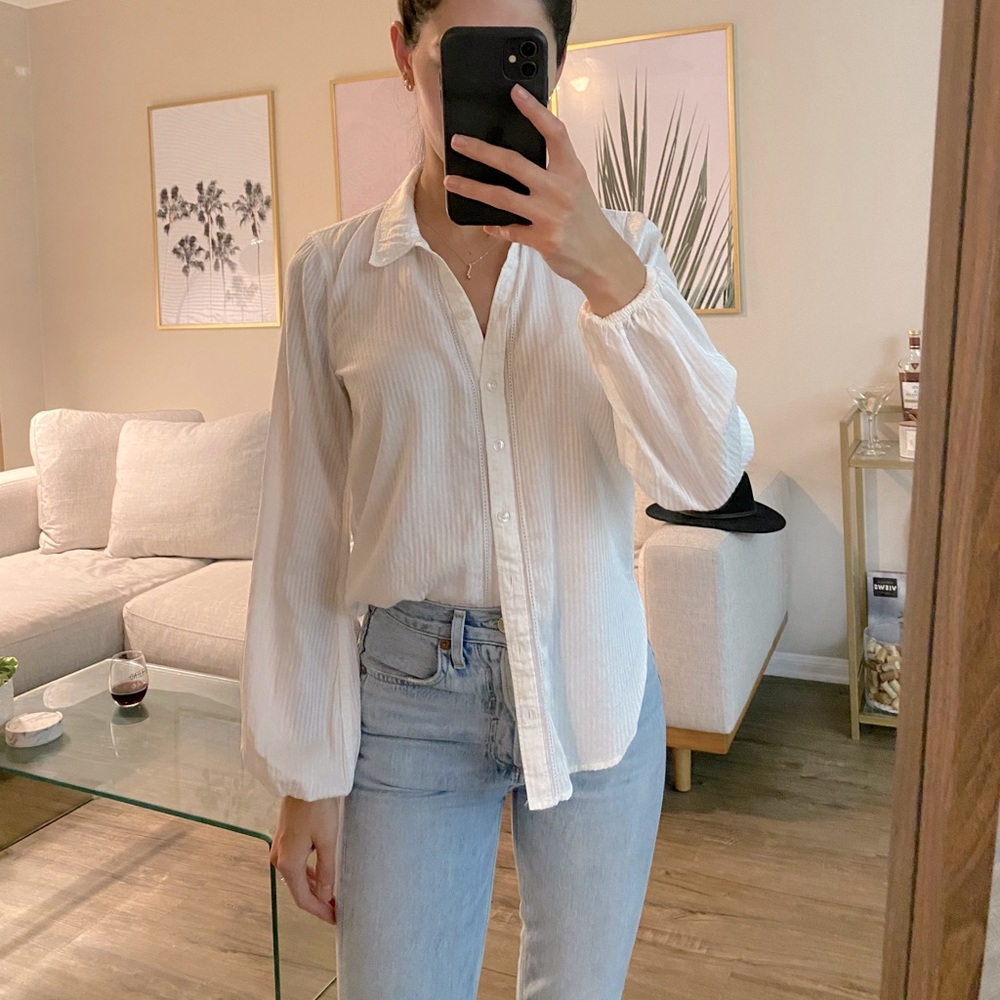 White button blouse
